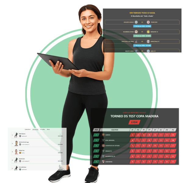 Interfaz de la aplicación para ligas amateur