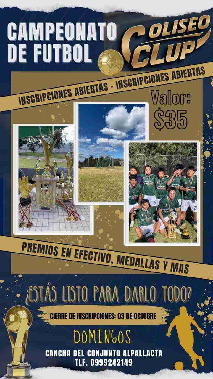 portada de competicion 🔥Coliseo Cup🏆